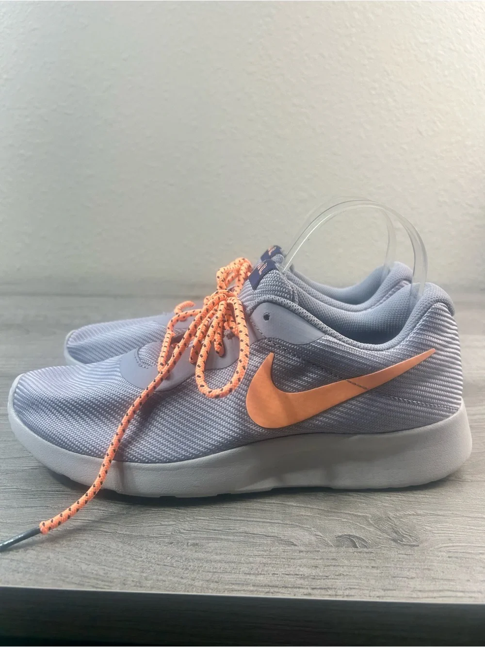 Nike Tanjun Purple Orange Running Shoes Women’s Lightweight Athletic Sz 9.5
